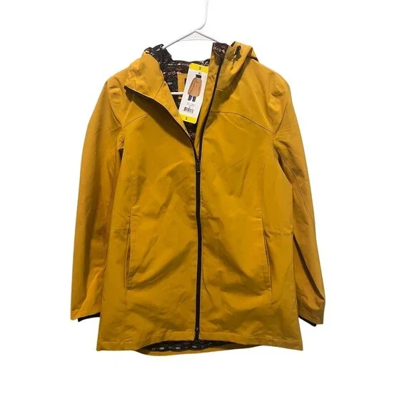 Pendleton Rain Jacket Womens S Goldenrod Yellow Hooded Waterproof Aztec - Picture 1 of 6